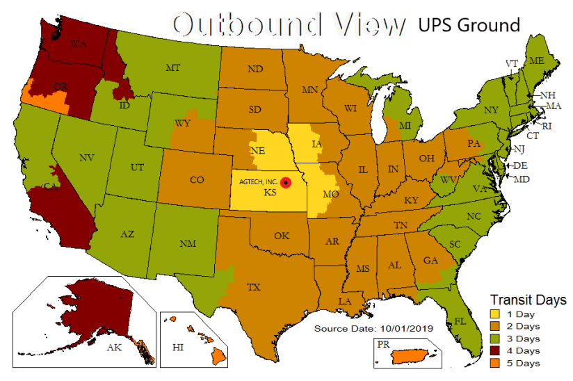 30 Ups Time In Transit Map - Maps Online For You